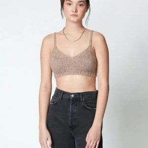 BILLIE THE LABEL Tan Geri Bra Style Alpaca Merino Wool Blend Sweater